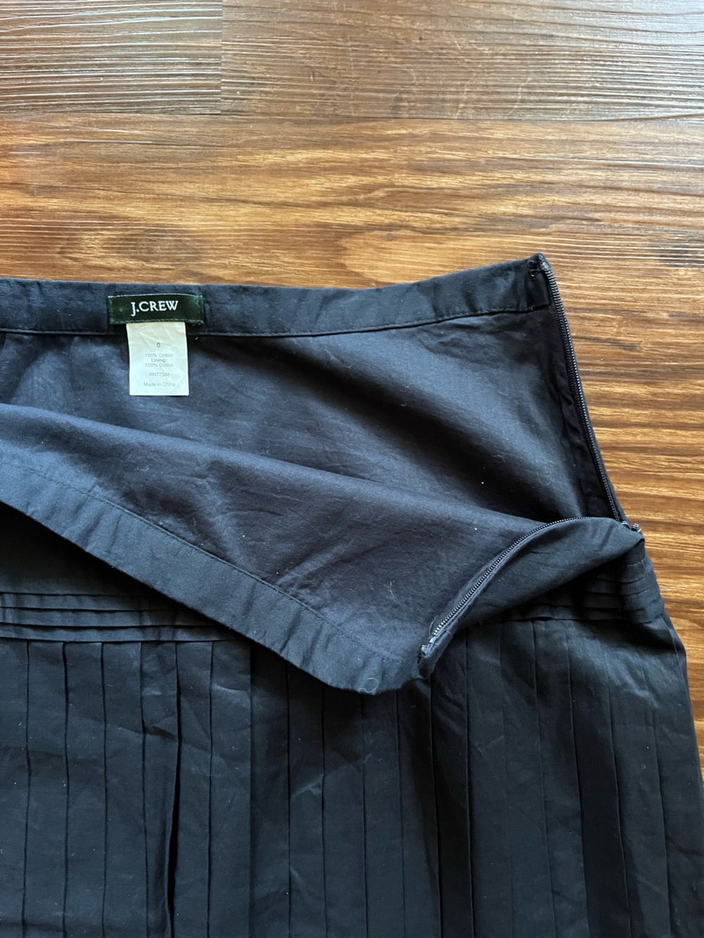 NWOT J.Crew Drop-Waist Cotton Skirt and Sharp Accordion Pleats Size 0 - Picture 6 of 10